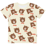 Jolly Fun Faces Bear Kids Short Sleeve Tee