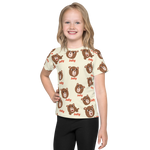 Jolly Fun Faces Bear Kids Short Sleeve Tee