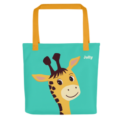 Jolly Joyful Giraffe Tote Bag