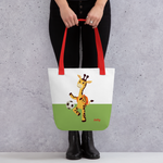 Jolly Playful Giraffe Tote Bag