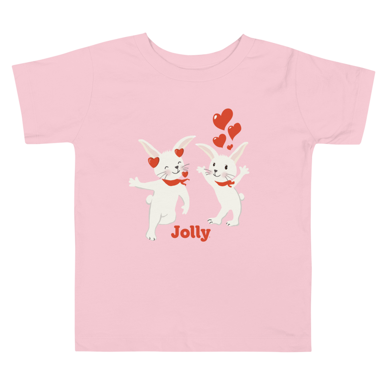 Jolly Hearts Galore Rabbit Toddler Short Sleeve Tee